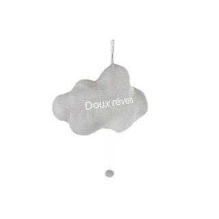 Coussin Déco Musical  Nuage  30cm Gris