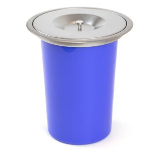 Poubelle encastrable Recycle pour plan de travail de cuisine, 8 Litres, Acier inoxydable