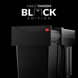Poubelle tri sélectif 2 bacs encastrable 30L (15+15) Hailo Tandem Black Edition