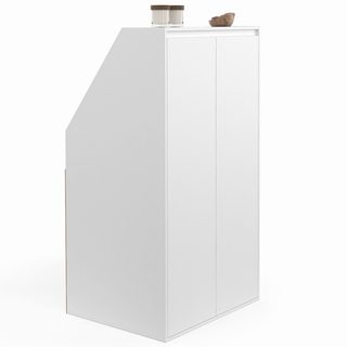 Armoire sous pente 2 portes tomi 60 x 50 x 110/70 cm blanc