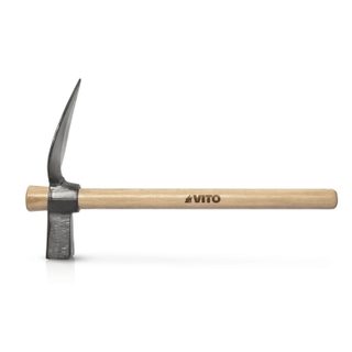 Marteau de Paveur Acier Trempé & Manche Bois Marteau de Maçon pour la pose de pavés et bordures VITO