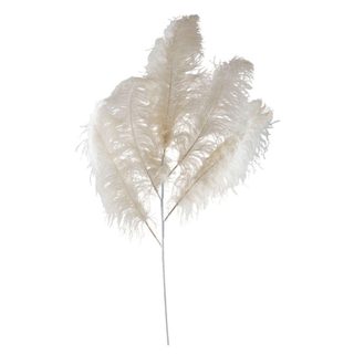Plante Artificielle  Plume d'Autruche  143cm Ivoire