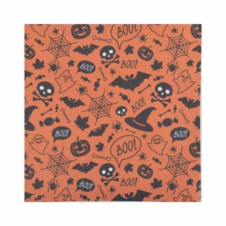 Lot de 20 Serviettes en Papier  Halloween  33x33cm Orange