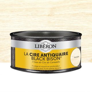 Cire en pâte meuble et objets Antiquaire black bison® LIBERON, incolore 0.5 l