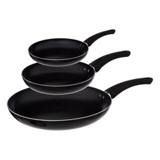 Lot de 3 Poêles en Aluminium  Indu  20-24-28cm Noir