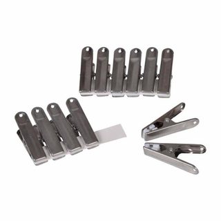 Lot de 12 Pinces à Linge  Anti Marque  6cm Argent