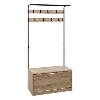Meuble d'Entrée Vestiaire  Jano  175cm Naturel