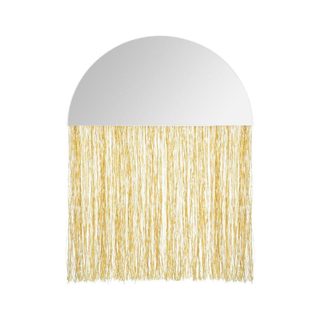 Miroir Mural à Franges  Demi Cercle  34cm Or
