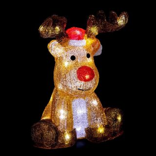 Décoration Lumineuse de Noël  Renne  30cm Marron
