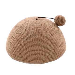 Jouet a griffer pour chat coupole en jute avec balle sonore