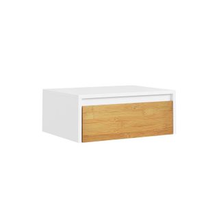 Sobuy Chevet Mural avec Tiroir Blanc 40x29x15cm FBT174-E-WN