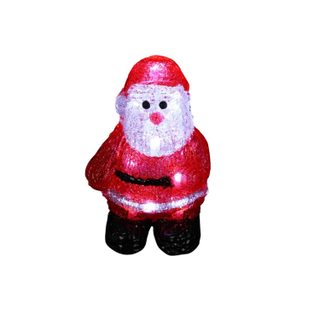 Petit pere noel lumineux a led blanc froid