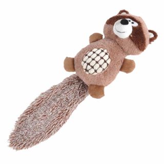 Peluche pour Chien  Raton Laveur  40cm Marron