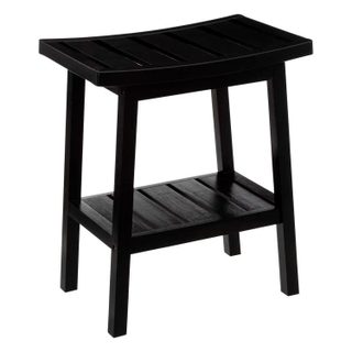Tabouret Rangement  Bambou  46cm Noir