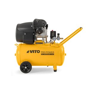 Compresseur d'air 50L 10Bar 3CV 2200W Bi-cylindre 145 Psi, sur roues Ateliers et Chantiers VITO
