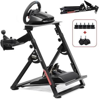 Support volant réglable GTPLAYER V1 - Rouge noir - Hauteur réglable 20 cm