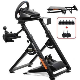 Support volant réglable GTPLAYER - Métal - Noir orange - Compatible Logitech G29 G920