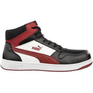 Puma - Chaussures de sécurité hautes Frontcourt blk/wht/red Mid S3L esd fo hro sr - 40 (eu)