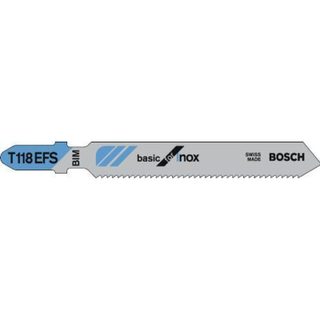 Lame de scie sauteuse pro Stainless Steel T118EFS Bosch 83 mm 5 pces - 2608636497