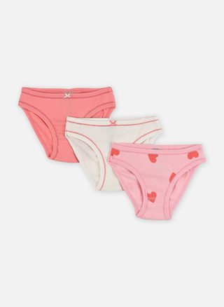 Vêtements Petit Bateau Lot de 3 Culottes Cœur Rose pour Enfant