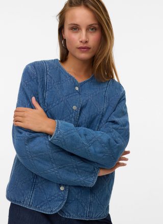 Vêtements Vero Moda Vmera Ls Quilted Dnm Jacket Si343 pour Femme