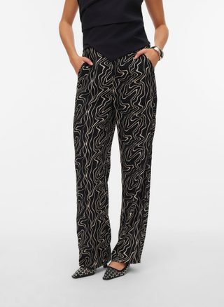 Vêtements Vero Moda Vmeasy Joy Hw Wide Pants Wvn Ga pour Femme