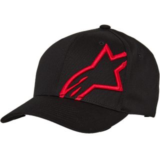 Alpinestars Casquette Corp Shift 2 Curved Brim Black Red, Taille: L/XL