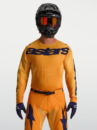 Alpinestars Maillot Racer Amber 2027 Orange Gold Deep Blue