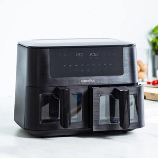 Friteuse à air chaud 2 paniers Dual Zone Bistro 8 L 3000 W Green pan