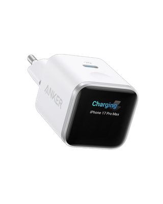 Chargeur Anker Nano (45 W, écran intelligent) blanc aurore