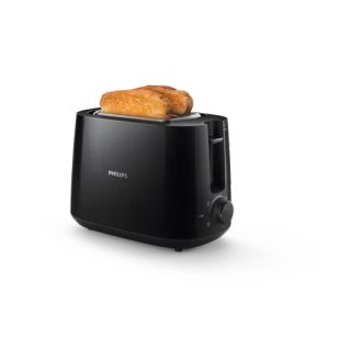 Philips Collection Daily Grille-pain – 2 tranches, fente large, noir HD2581/90