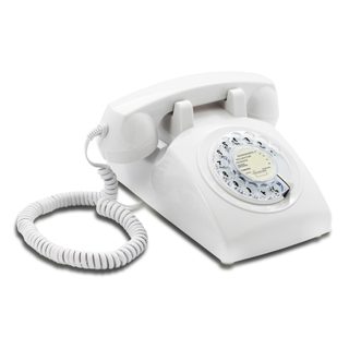 Téléphone fixe filaire rétro vintage avec cadran rotatif - Neuf