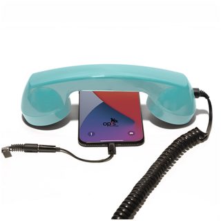 Combiné Téléphone Rétro pour Apple iPhone - Bleu - Neuf