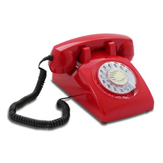 Téléphone fixe filaire rétro vintage avec cadran rotatif - Neuf