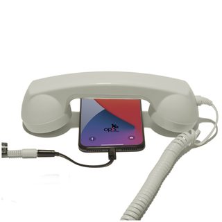 Combiné Téléphone Rétro pour Apple iPhone - Blanc - Neuf