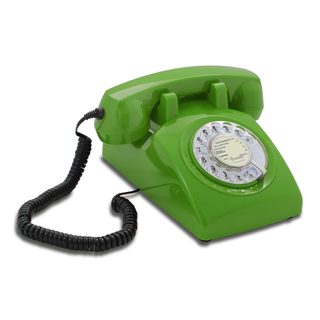 Téléphone fixe filaire rétro vintage avec cadran rotatif - Neuf