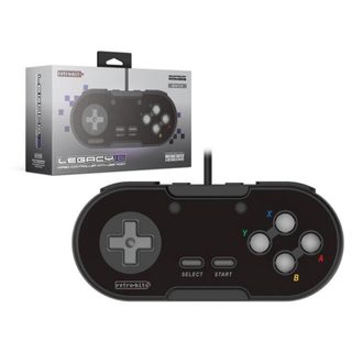 Manette USB RetroBit Legacy 16 - Noire - Switch, PC, Steam, Raspberry Pi - Neuf