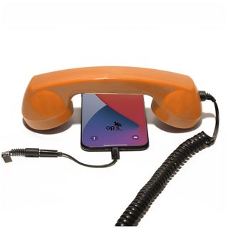 Combiné Téléphone Rétro pour Apple iPhone - Orange - Neuf