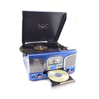 Chaîne Hifi Rétro platine vinyle Multifonction UK - Neuf