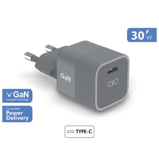 Chargeur maison 30W Power Delivery GaN Garanti à vie Gris - 100% Plastique recyclé Force Power - Neuf