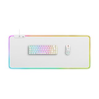 DELTACO GAMING - WHITE LINE WMP90 - Tapis de souris XL RGB, épaisseur 4mm, 900x360mm - Neuf
