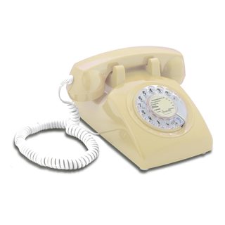 Téléphone fixe filaire rétro vintage avec cadran rotatif - Neuf