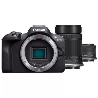 Canon EOS R100 + RF-S 18-45mm F4.5-6.3 IS STM + RF-S 55-200mm F5-7.1 IS STM Kit MILC 24,1 MP CMOS 6000 x 4000 pixels Noir - Neuf