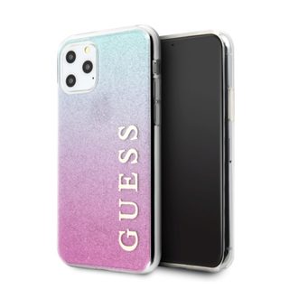 Etui Guess do iPhone 11 Pro Max ró?owo-niebieski Glitter Gradient - Neuf