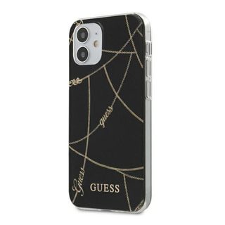 Etui Guess do  iPhone 12 mini 5,4  czarny Gold Chain Collection - Neuf
