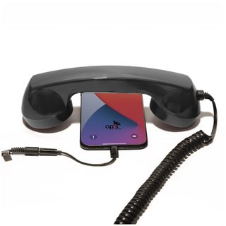 Combiné Téléphone Rétro pour Apple iPhone - Noir - Neuf