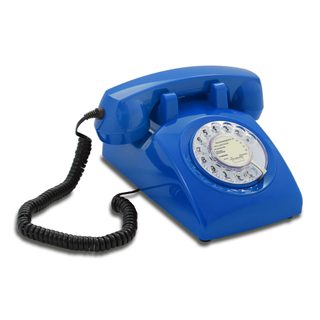 Téléphone fixe filaire rétro vintage avec cadran rotatif - Neuf