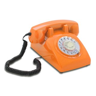 Téléphone fixe filaire rétro vintage avec cadran rotatif - Neuf