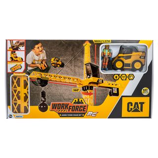 CAT - Workforce - Grue Géante 127cm R/C + Figurine + Véhicule & Acc.
