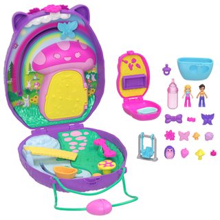 Polly Pocket-Maman et Bébé Hérissons-Coffret sac à main 2 figurines